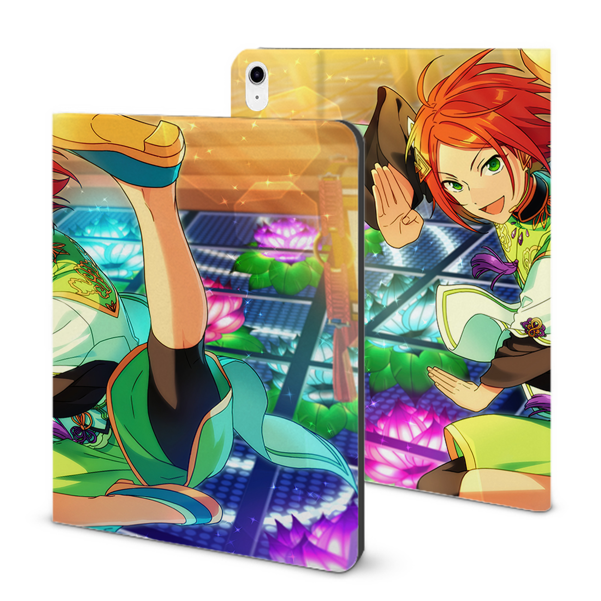 （画像用） あんさんぶるスターズ! Ensemble Stars IPad ケース ブック型 PUレザー TPU 耐衝撃 軽量 薄型 ペン収納なし 全面保護 IPad 各モデル対応